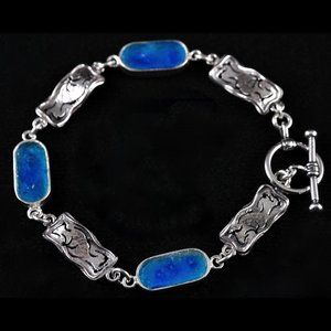 Oval Roman Glass Bracelet